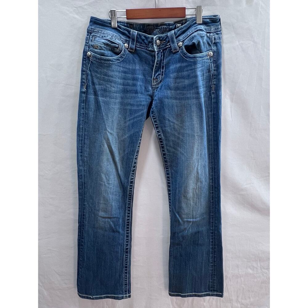 Miss Me Jeans Womens Bootcut Jeans with Embellished  Embroidered Back Pockets 30